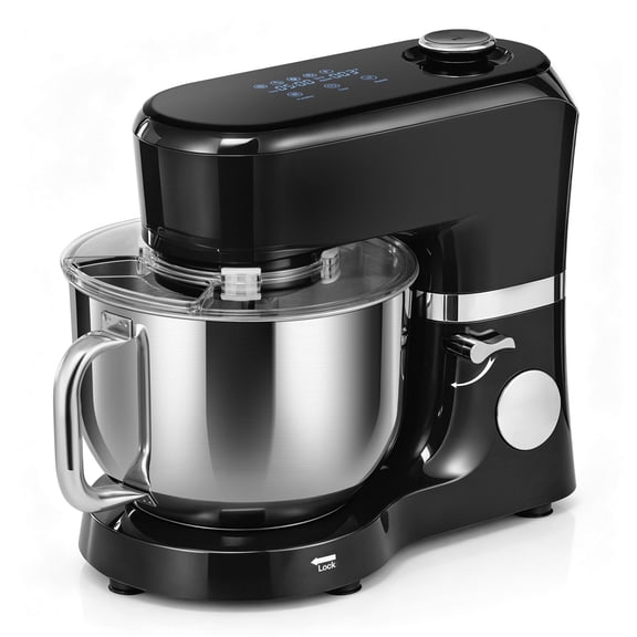 SPECSTAR Stand Mixer with Fermentation, One-Touch Presets Electric Dough Mixer with 6 Qt Bowl, Kitchen Standing Mixer for Baking, Cake with Flex Edge Beater, Bread Hook, Whisk, Black