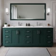thumbnail image 2 of Wyndham Collection Miranda 84" Metal Double Bathroom Vanity in Green/Nickel, 2 of 7