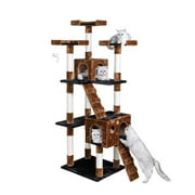 Angle View: Go Pet Club F2086 72 in. Classic Cat Tree Furniture with Sisal Scratching Posts