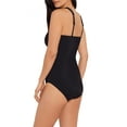 thumbnail image 4 of Embrace Your Curves™ By Miracle Brands® Women's and Women's Plus Sloane Keyhole Front One Piece Black Swimsuit, 4 of 8
