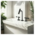 thumbnail image 3 of Two Handles Widespread 8 inch Bathroom Faucet Matte Black 3 Pieces Basin Faucets Lavatory Sink Faucet, 3 of 8