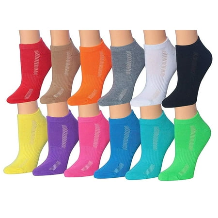

Colorfut Women s 12-Pairs Low Cut Athletic Sport Peformance Socks