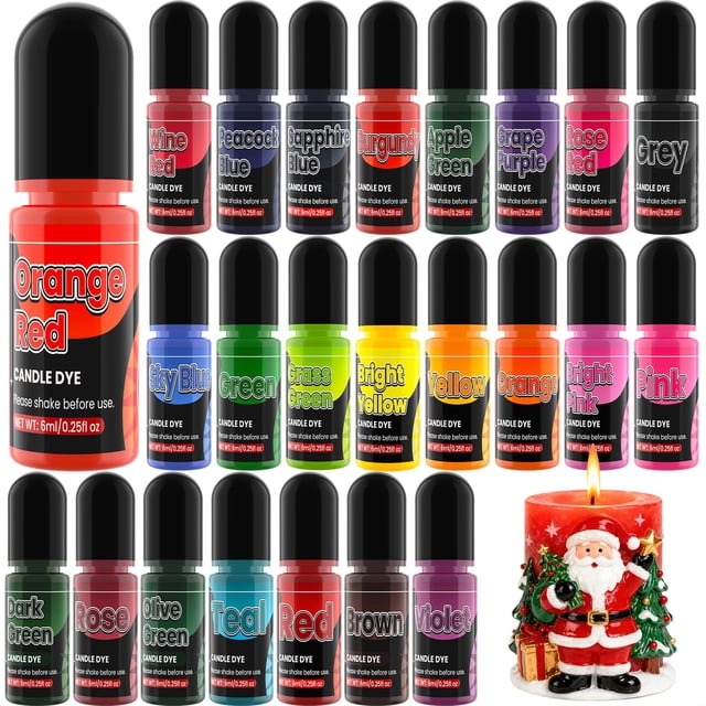 Set de 24 Colores de Tinte Líquido para Velas SigWong, 6ml Cada Uno