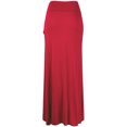 thumbnail image 2 of Made by Johnny Women's Wrapped High Low Ruffle Maxi Skirt XL RED, 2 of 6