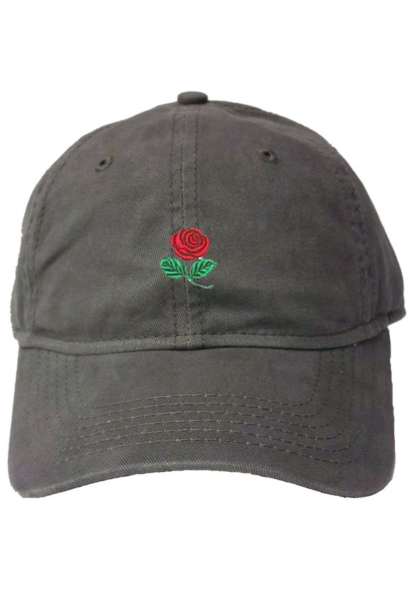 Adult Rose Embroidered Deluxe Dad Hat