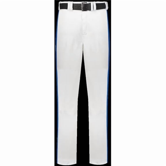 Russell R14DBB.WRO.XS Youth Piped Change Up Baseball Pant, White & Royal - Extra Small