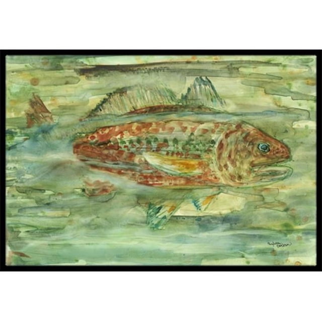 Carolines Treasures 8960MAT Abstract Red Fish Indoor or Outdoor Mat- 18 x 27 in.