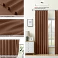 thumbnail image 2 of Muuphra Pinch Pleated Light Filtering Linen Blended Curtains with Metal Rings and Hooks for Living Room Bedroom,2 Panels,Terracotta,40"×95", 2 of 7