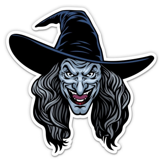Old Witch - 3" Vinyl Sticker - For Car Laptop Water Bottle Phone - Waterproof Decal