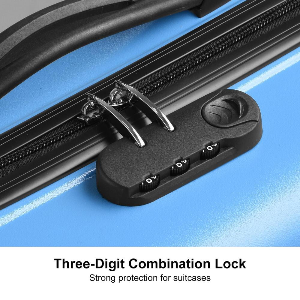WAASOSCON 3-6 Years Old Ride-On Suitcase with 360° Swivel Wheels and Rear Brake, 20 Inch Airplane-Approved Luggage with 3-Digit Lock, Anti-Scratch Frosted Design