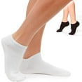 thumbnail image 2 of 12 pares de calcetines tobilleros de corte bajo para mujer, talla 6-8, deportivos, negros, blancos y grises, 2 of 7