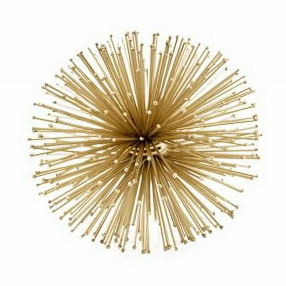 HomeRoots 6" X 6" X 6" Gold Iron Urchin Small Sphere - 373769