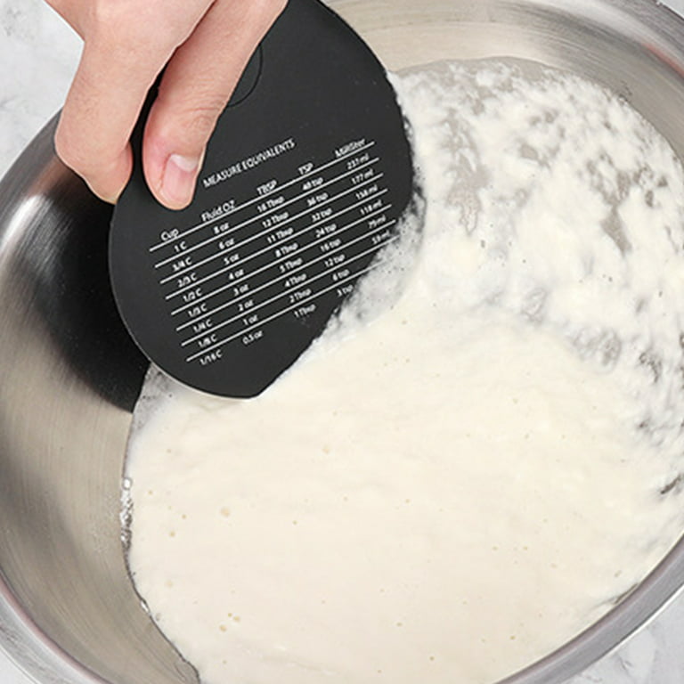 Walbest 1Pc Silicone Bowl Scraper(5 x 3.86) with Measurement Chart, Food  Grade Dough Scraper for Baking Sourdough Bread, Cake, Pizza, Multipurpose  Kitchen Dish Pan Scraper, Easy to Clean 