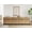 Oak, variant on 126" Modern 4-in-1 Multifunctional Sideboard Buffet with Adjustable Shelf & Metal Base, Wood Grain,Brown