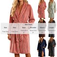 thumbnail image 3 of Blmnix Nightgown for Women Flannel Nightshirts Long Nightgowns Chemise Gray Long Sleeve Below-the-Knee Collared Moomoo Nightgowns for Women, 3 of 6