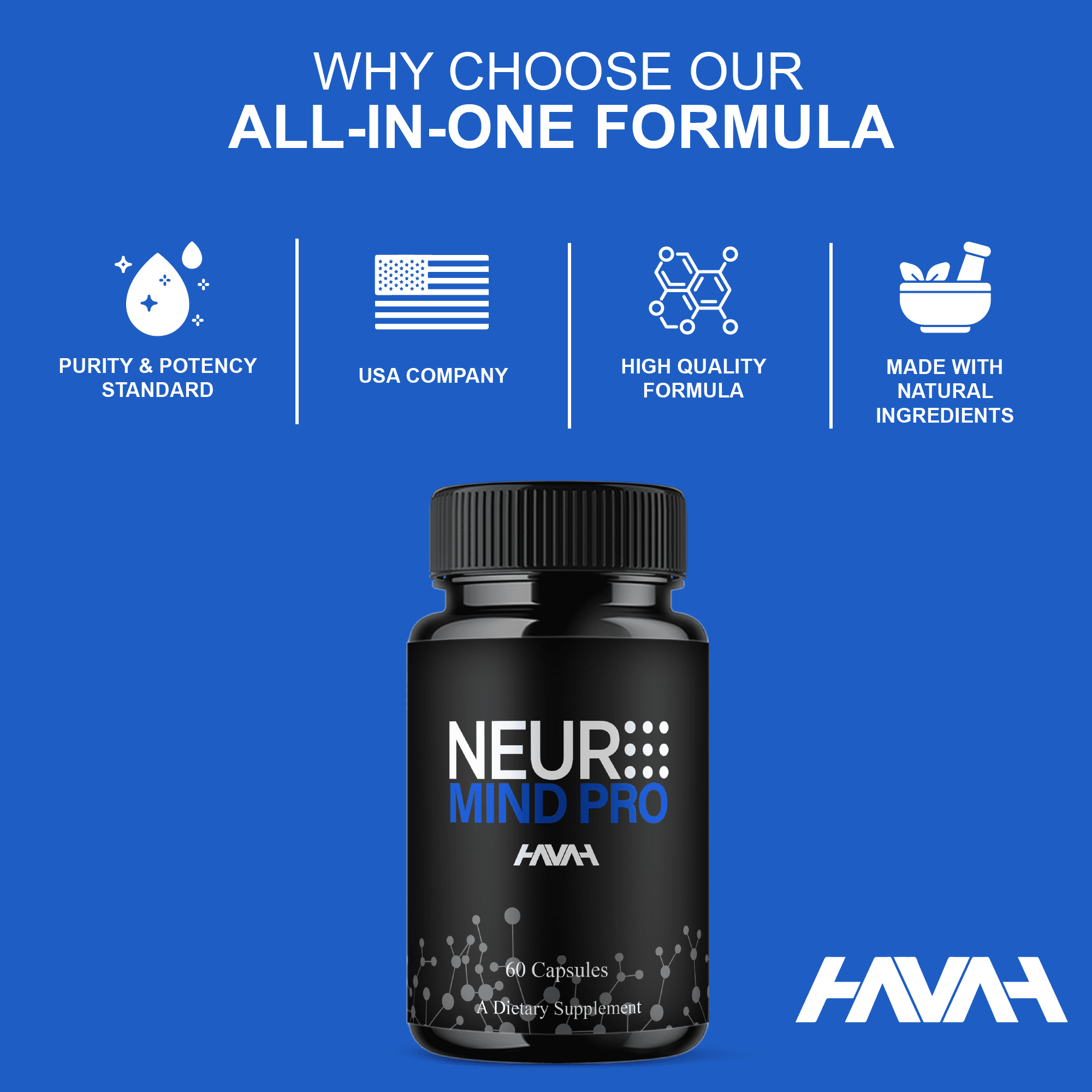 (3 Pack) Neuro Mind Pro Brain Pills, Neuro Mind Pro Capsules (180 Capsules)
