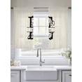 thumbnail image 6 of Letter E Semi Sheer Window Curtains 45 Inches Long, Monogram Words Rod Pocket Voile Silky Chiffon Curtain Light Filtering Drapes for Living Room, Kitchen, Bedroom, 52"x45", 2 Panels, 6 of 9