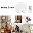 thumbnail image 2 of HBN Remote Control Outlet with 100FT RF Signal, Wireless On Off Switch Plug for Household Appliances, Battery Included, 15A/1875W(3 Outlets + 1 Remote), 2 of 7