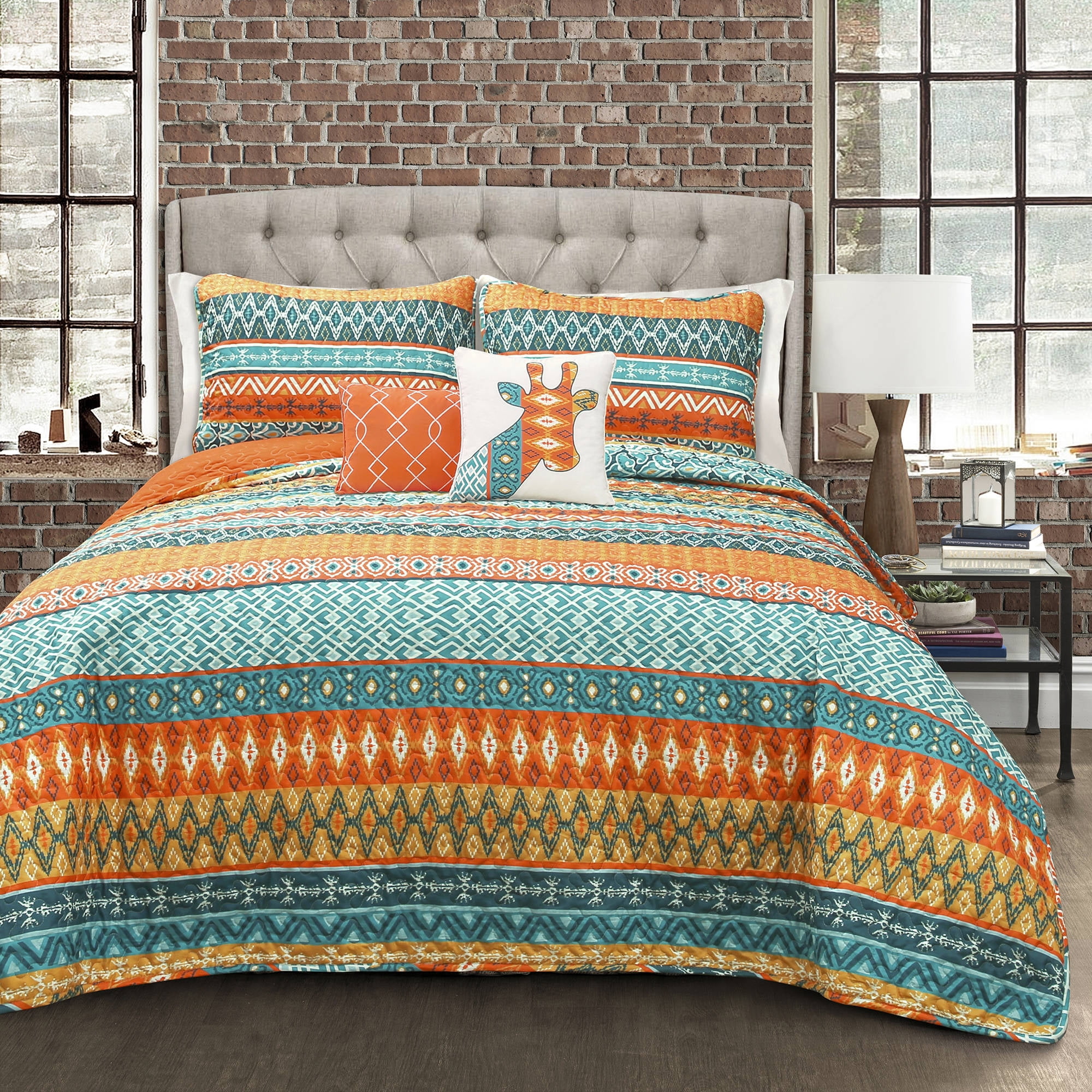 Valerie Stripe Quilt 5 Piece Set Com