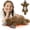 Dark-Brown, variant on Tezituor 14.5" Weighted Chicken Stuffed Animal Realistic Farm Chicken Plush Toy Soft Body Pillow