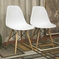thumbnail image 2 of Allora Polypropylene and Wood Accent Chair in White (Set of 2), 2 of 2