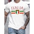 thumbnail image 1 of Camiseta de manga corta de verano con estampado italiano para hombre, 180 g, 1 of 6