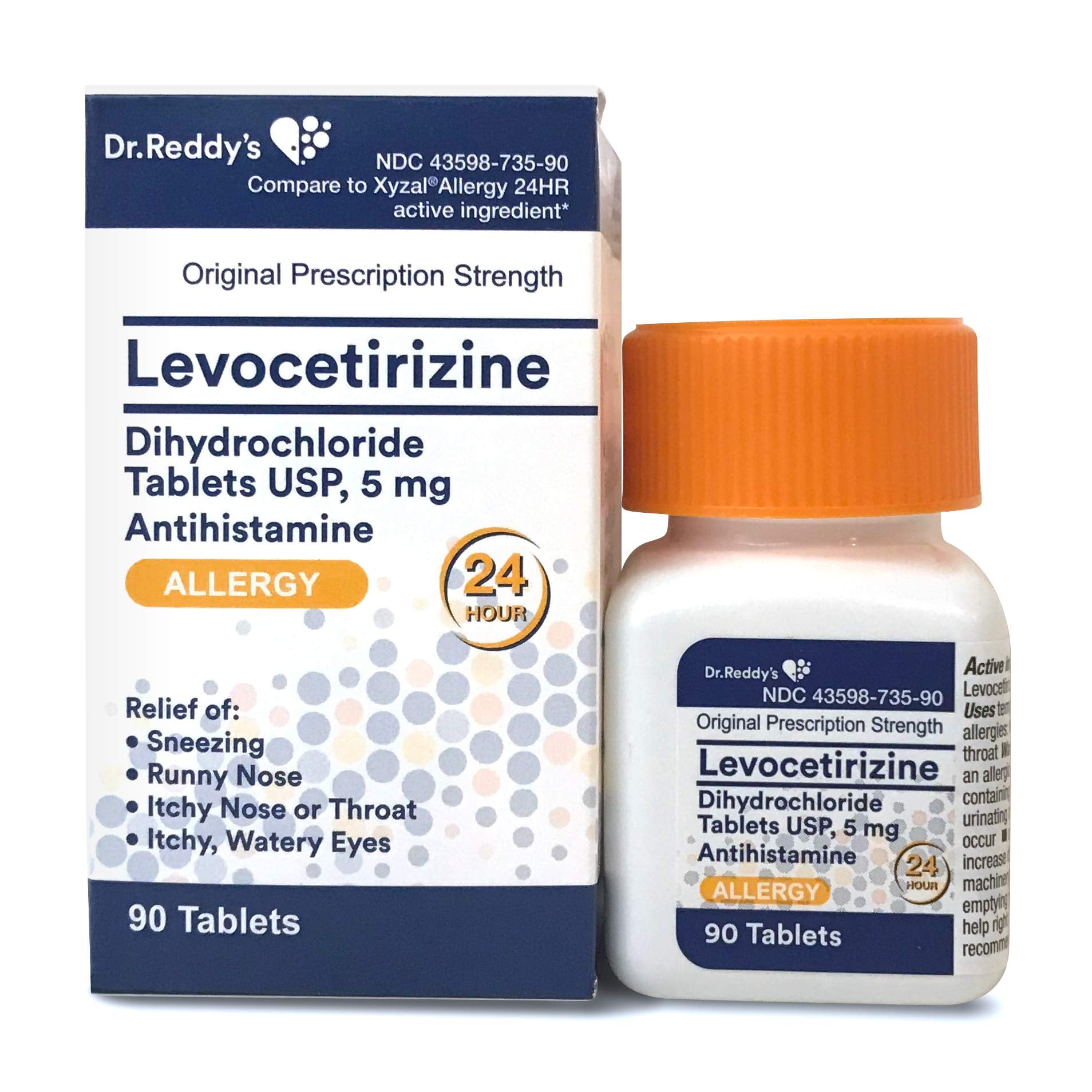Levocetirizine 5 mg - Allergy Pills | 24 Hour Allergy and Sinus Relief | 90 Tablets - Walmart