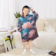 thumbnail image 6 of BZSMCE Wearable Blanket Hoodie Fashion Moonlit Blossom Home Wear, 6 of 7