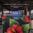 thumbnail image 3 of High Precision Body Weight Scale Smart Bathroom Scales with Large LCD Display(400lbs),Decorative for Bedroom-Seamless Pattern Of Red Hibiscus Flowers With Green Leaves, 3 of 4