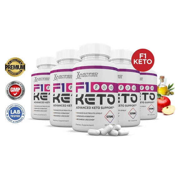 (5 Pack) F1 Keto ACV Pills 1275mg Alternative to Gummies Dietary Supplement 300 Capsules