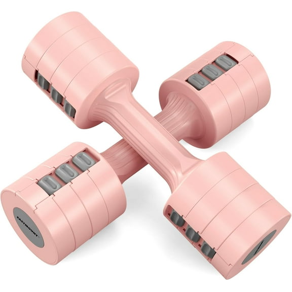 Adjustable Dumbbells 5 Dumbbells Set of 2 / Pair 10 Total Free Weights 6 in 1 Women Hand Weights for Home, Office, Gym Exercise Training 2 3 4 5 Fast Adjust