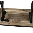 thumbnail image 3 of 3 Piece Foldable Wood and Metal Dining Set with X Frame Leg,Brown and Black, 3 of 5