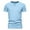 Sky Blue, variant on JURANMO Mens Summer T-shirts V-neck Solid Color Short Tops Business Casual Henley Shirts with Pockets Today's Deals Wine L