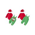 thumbnail image 2 of Cjfdfy Newborn Baby Boy Girl Christmas Outfit The Baby Who Stole Christmas Print Long Sleeve Romper Jumpsuit And Hat 3 Pcs Set Infant Cute First Christmas Fall Winter Outfit, 2 of 9
