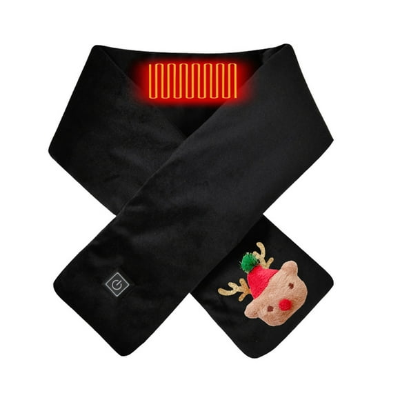 LSLJS Heated Scarf, Christmas USB Smart Neck and Shoulder Winter Cold Protection and Warmth Men and Women Scarf Massage Heating Scarf with Cute Pins