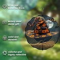 thumbnail image 4 of Whimsical 3D Metal Hanging Wind Spinner - Black Witch Hat with Orange & Black Patterns - Magical Garden Decor for Yard, 4 of 6