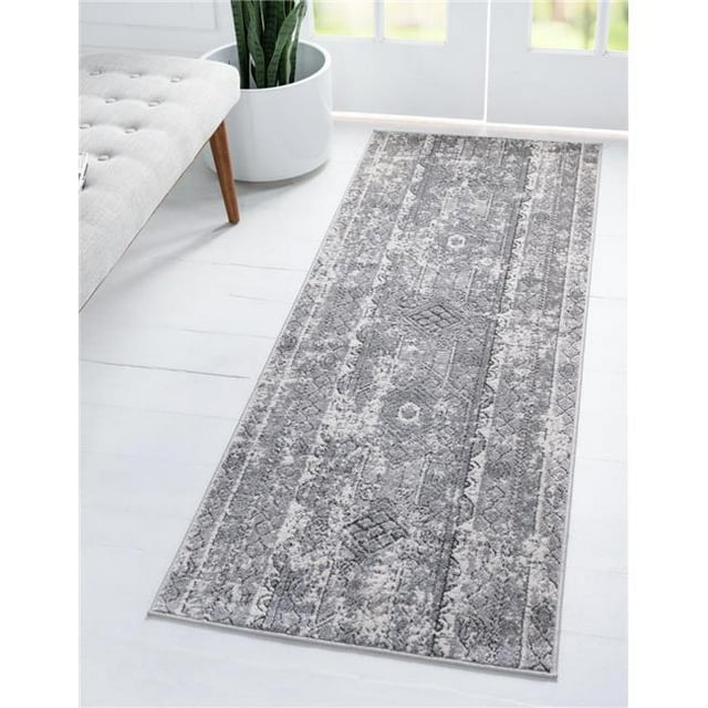 Unique Loom 3147200 2 Pi 2 Po x 12 Pi Depoe Tapis de Course Portland & 44; Gris