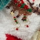 thumbnail image 2 of 1 par de pendientes de tuerca de Navidad JAMW pendientes de árbol de Navidad para mujer joyería artística de vacaciones de estrella Sencillez, 2 of 5