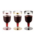 thumbnail image 3 of Copa de champán desechable de 150 ml, copa de plástico, copa de vino tinto dorada, copa de helado, oro rosa, 3 of 6