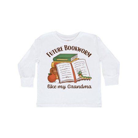 

Inktastic Future Bookworm Like My Grandma Gift Toddler Boy or Toddler Girl Long Sleeve T-Shirt