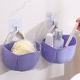 thumbnail image 7 of XYAIYT Set of 3 Wall Mounted Plastic Hanging Baskets for Kitchen Fruit and Vegetable Storage Organizer with Transparent Hooks, 7 of 7