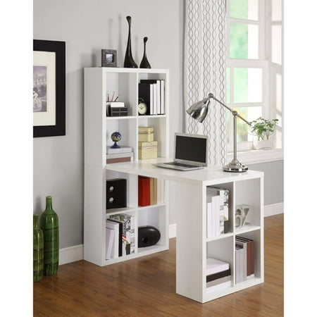 Ameriwood Computer Desk With Shelves White