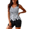 thumbnail image 4 of Birdeem Women Conservative Print Strappy Back Set Two Piece Swimsuits Swimdress, 4 of 8