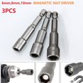 thumbnail image 4 of 3 Pcs 6/8/10mm Magnetic Nut Screwdriver Socket bit Hex Shank Driver Adapter, 4 of 9