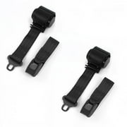 Standard 2 Point Black Retractable Bucket Seat Belt Kit with 2 Belts for 1960-1969 Chevy Corvair