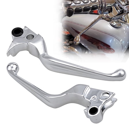 Astra Depot Chrome Clutch and Brake Levers for Harley Dyna Softail Road King Street Glide 1996-2003