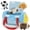 Sports Ball-5Pcs, variant on Muiteiur 5Pcs Sports Ball Plush Toy Set Stuffed Soccer, Baseball, Basketball, Rugby Football Ball Bag for Kids