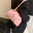 thumbnail image 5 of Bolsos de hombro con cremallera de poliuretano sólido con hilo de coser para mujer, oferta 2024, compartimento interior, bolsos de lujo ligeros e informales para mujer, 5 of 5
