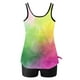 thumbnail image 4 of Trajes de baño tankini para mujer Trajes de baño de dos piezas con espalda de tiras y estampado conservador para mujer Traje de baño de dos piezas para mujer, 4 of 5