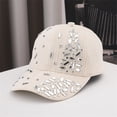 thumbnail image 2 of Breezora Breathable Sequins Sports Cap for Women Adjustable Baseball Hat Casual Chic Design for Summer, 2 of 4